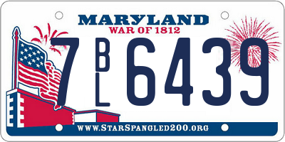 MD license plate 7BL6439