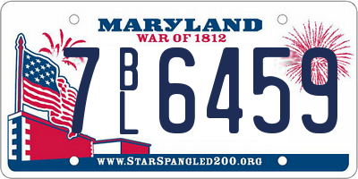 MD license plate 7BL6459
