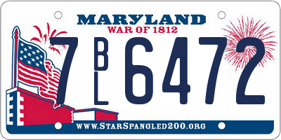 MD license plate 7BL6472