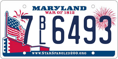 MD license plate 7BL6493