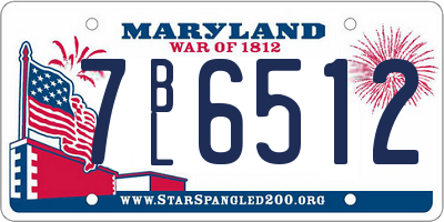 MD license plate 7BL6512