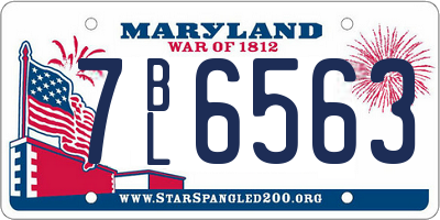 MD license plate 7BL6563