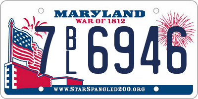 MD license plate 7BL6946