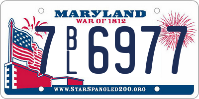 MD license plate 7BL6977