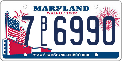 MD license plate 7BL6990