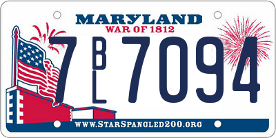 MD license plate 7BL7094