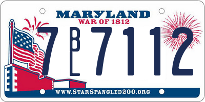 MD license plate 7BL7112
