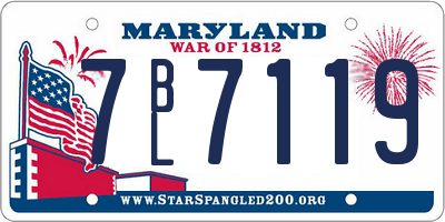 MD license plate 7BL7119