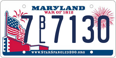 MD license plate 7BL7130