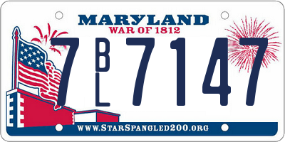 MD license plate 7BL7147