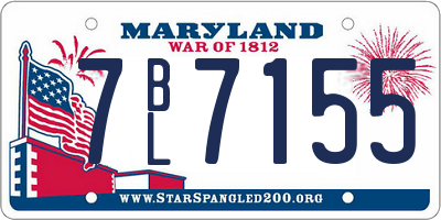 MD license plate 7BL7155