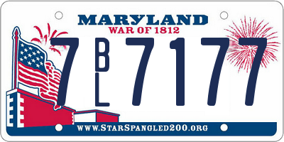 MD license plate 7BL7177