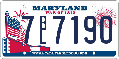 MD license plate 7BL7190