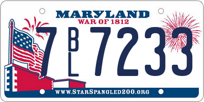 MD license plate 7BL7233