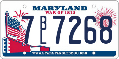 MD license plate 7BL7268