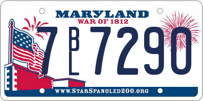 MD license plate 7BL7290