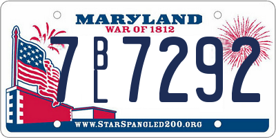 MD license plate 7BL7292