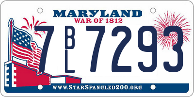 MD license plate 7BL7293