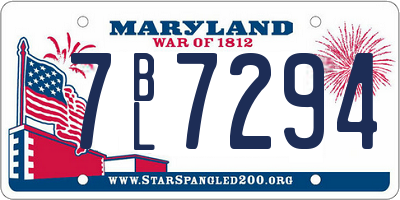 MD license plate 7BL7294
