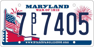 MD license plate 7BL7405