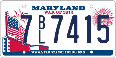 MD license plate 7BL7415