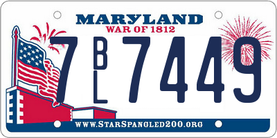 MD license plate 7BL7449