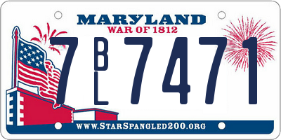 MD license plate 7BL7471