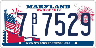 MD license plate 7BL7529