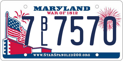 MD license plate 7BL7570