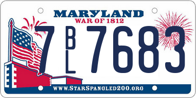 MD license plate 7BL7683