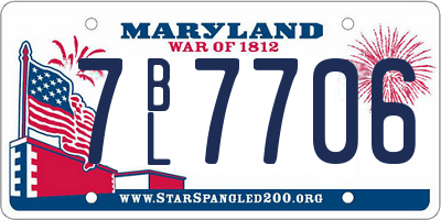 MD license plate 7BL7706