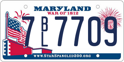 MD license plate 7BL7709