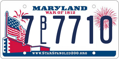 MD license plate 7BL7710