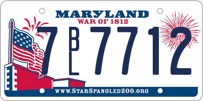 MD license plate 7BL7712