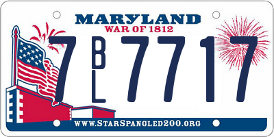 MD license plate 7BL7717