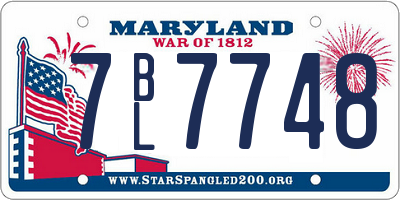 MD license plate 7BL7748