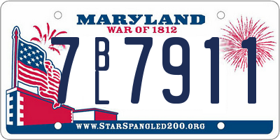 MD license plate 7BL7911