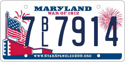 MD license plate 7BL7914