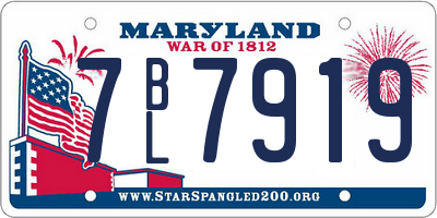 MD license plate 7BL7919