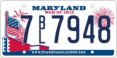 MD license plate 7BL7948
