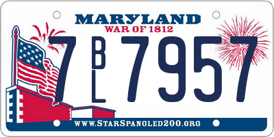MD license plate 7BL7957