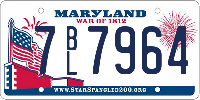 MD license plate 7BL7964