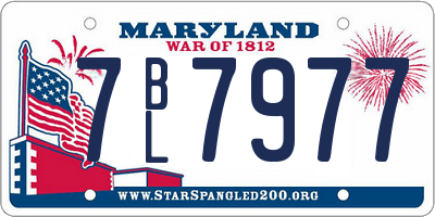 MD license plate 7BL7977