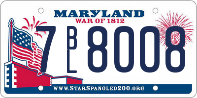 MD license plate 7BL8008