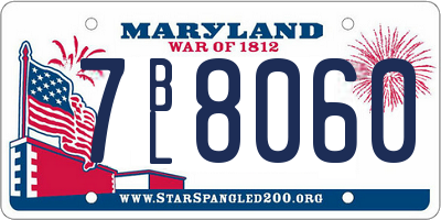 MD license plate 7BL8060