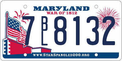 MD license plate 7BL8132