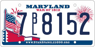 MD license plate 7BL8152