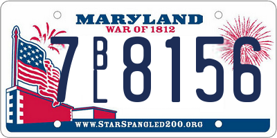 MD license plate 7BL8156