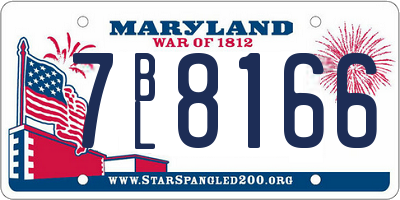 MD license plate 7BL8166