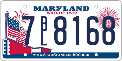 MD license plate 7BL8168